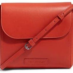Vera Bradley Red Faux Leather Flap Crossbody Purse